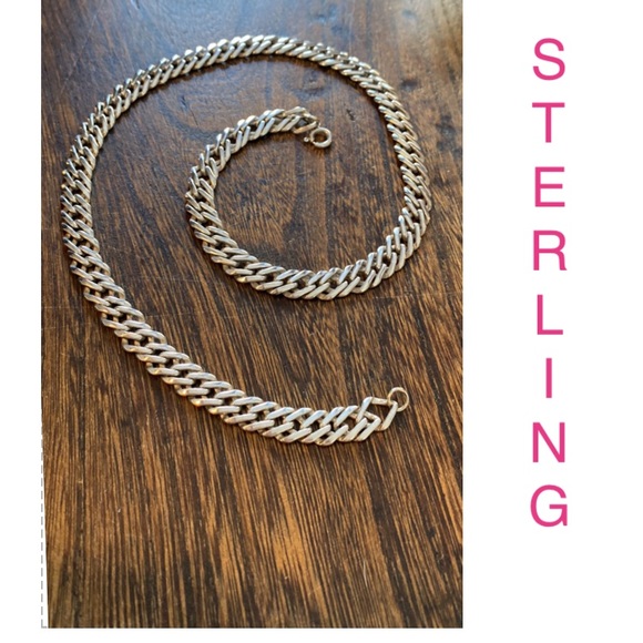 Vintage Other - ✨🌸HOST PICK 🌸✨Sterling silver 925 vintage chain necklace spiga hexagon links